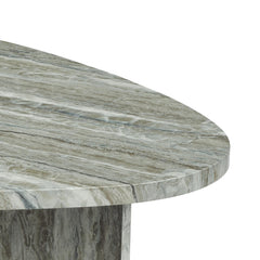 Isidro Side Table Brown Stone Effect