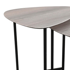 Mibello Nested Side Tables Light Oak Effect
