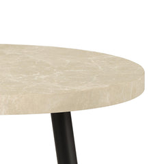 Nusa Side Table Grey Marble Effect and Matt Black
