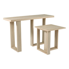 Prue Side Table Travertine Effect