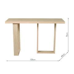 Prue Console Table Travertine Effect