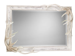 David Hunt Lighting Antler Bevelled Mirror Distressed Finish