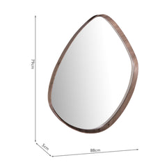 Zuna Mirror Brown Pine Effect 79 X 88cm