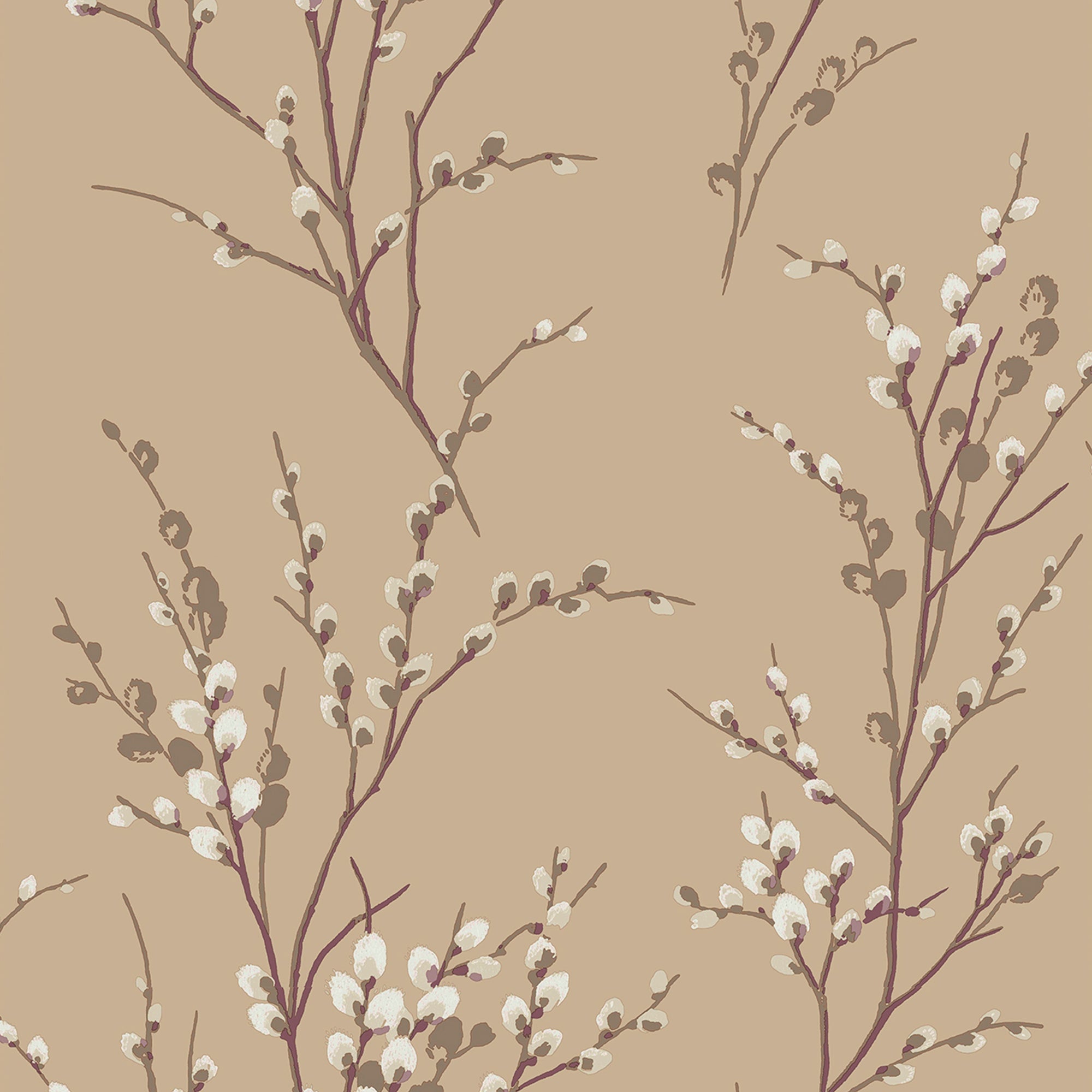 Laura Ashley Pussy Willow Wallpaper Natural