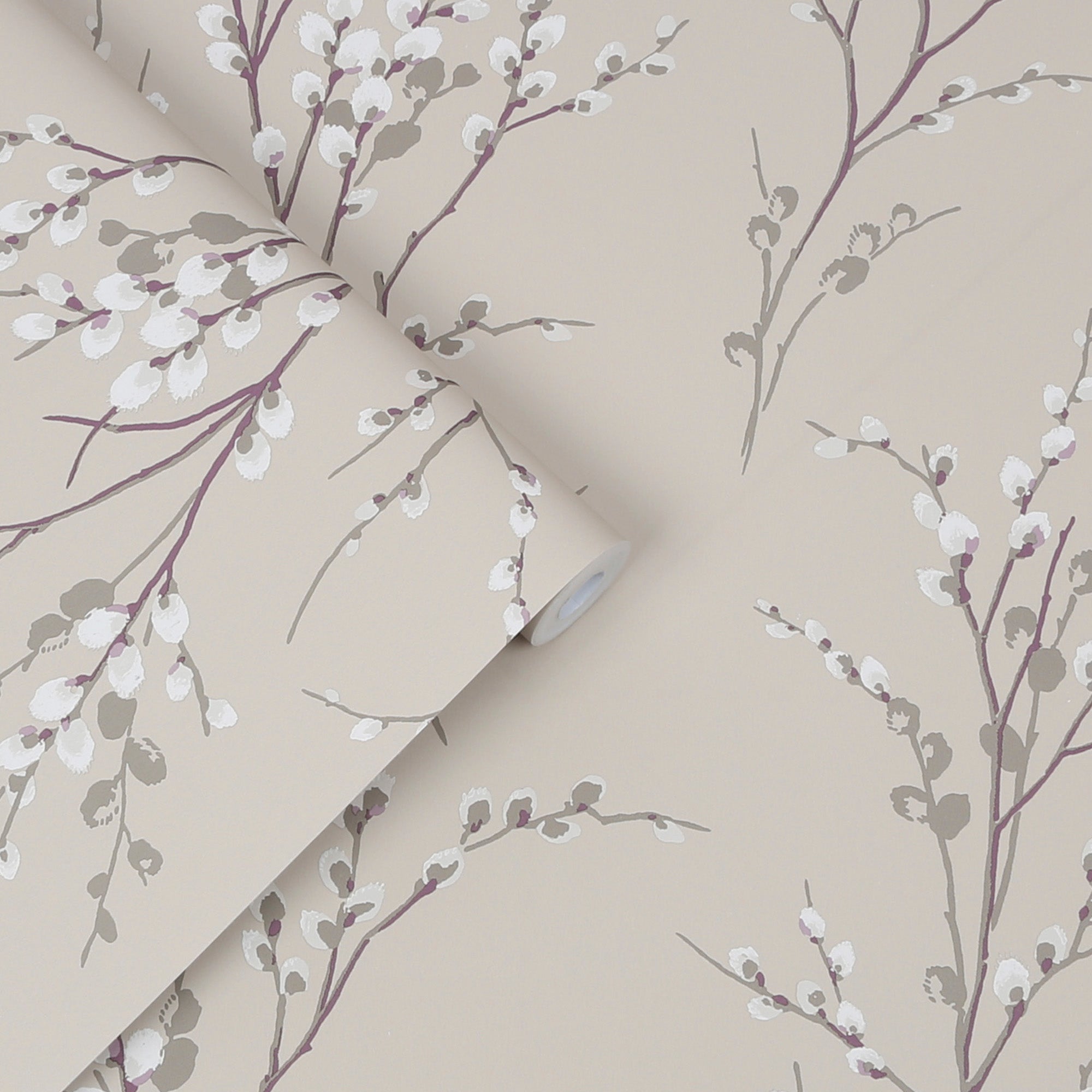 Laura Ashley Pussy Willow Wallpaper Natural