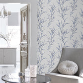 Laura Ashley Pussy Willow Wallpaper Off White / Midnight