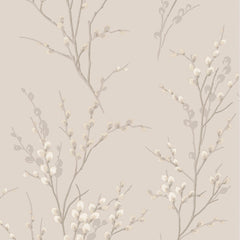 Laura Ashley Pussy Willow Wallpaper Dove Grey