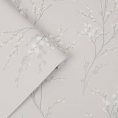 Laura Ashley Pussy Willow Wallpaper Dove Grey