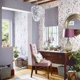 Laura Ashley Wild Meadow Wallpaper Pale Iris