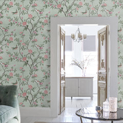 Laura Ashley Eglantine Wallpaper Eau de Nil