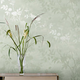 Laura Ashley Eglantine Silhouette Wallpaper Eau de Nil