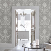 Laura Ashley Josette Wallpaper Steel