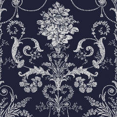 Laura Ashley Josette Wallpaper Midnight