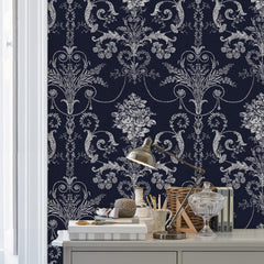 Laura Ashley Josette Wallpaper Midnight