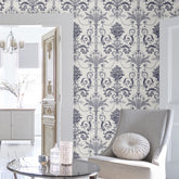 Laura Ashley Josette Wallpaper Off White / Midnight