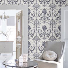 Laura Ashley Josette Wallpaper Off White / Midnight