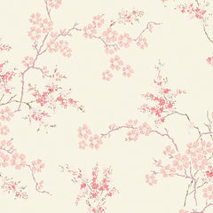 Laura Ashley Oriental Blossom Wallpaper Blush