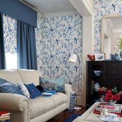 Laura Ashley Summer Palace Wallpaper Royal Blue