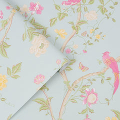 Laura Ashley Summer Palace Wallpaper Duck Egg