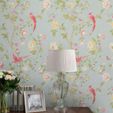 Laura Ashley Summer Palace Wallpaper Duck Egg