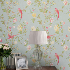 Laura Ashley Summer Palace Wallpaper Duck Egg