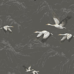 Laura Ashley Animalia Wallpaper Dark Steel