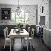 Laura Ashley Animalia Wallpaper Silver
