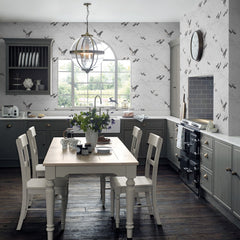 Laura Ashley Animalia Wallpaper Silver