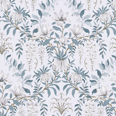 Laura Ashley Parterre Wallpaper Off White / Seaspray