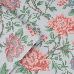 Laura Ashley Tapestry Floral Wallpaper Slate Grey