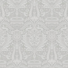 Laura Ashley Heraldic Damask Wallpaper Slate Grey