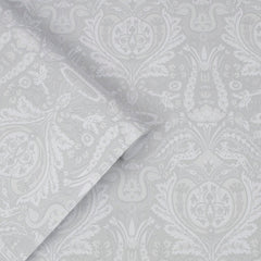 Laura Ashley Heraldic Damask Wallpaper Slate Grey
