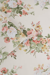 Laura Ashley Rosemore Wallpaper Pale Sable