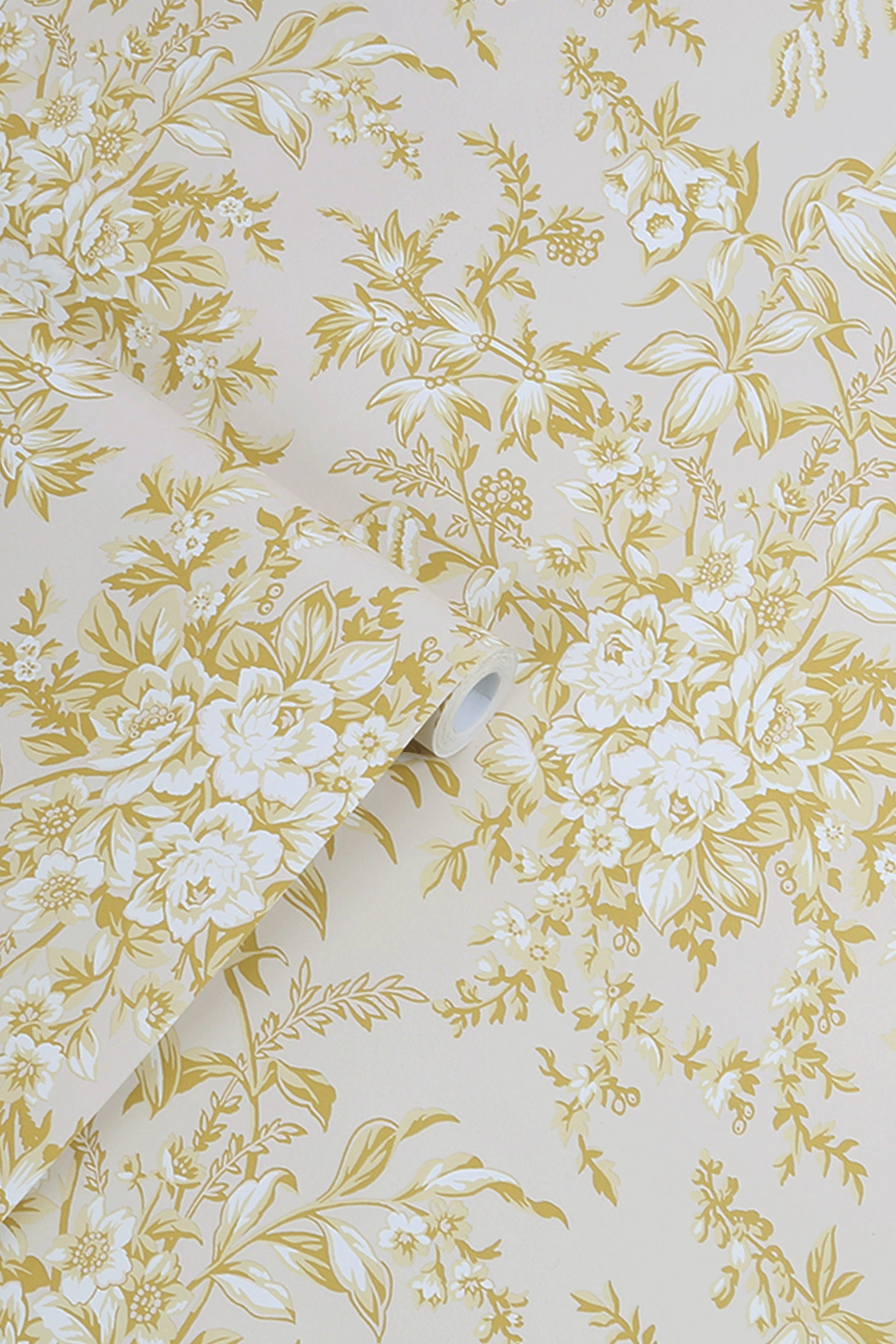 Laura Ashley Picardie Wallpaper Pale Gold