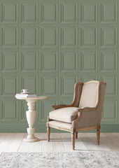 Laura Ashley Redbrook Wood Panel Wallpaper Sage Green