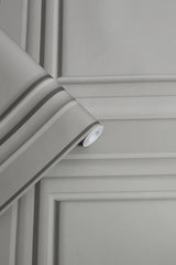 Laura Ashley Redbrook Wood Panel Wallpaper Pale Steel 114907