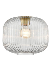 Ribbed Clear Glass 255mm