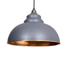 Dark Grey Hammered Copper Harborne Pendant