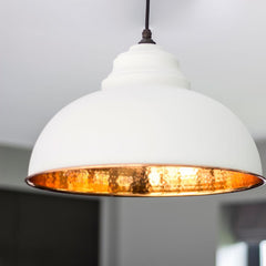 Light Grey Hammered Copper Harborne Pendant