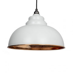 Light Grey Hammered Copper Harborne Pendant
