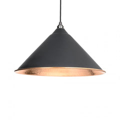 Hockley Pendant in Black Hammered Copper