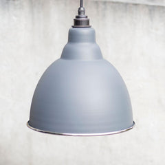 Dark Grey Brindley Pendant in Smooth Nickel