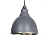 Dark Grey Brindley Pendant in Smooth Nickel