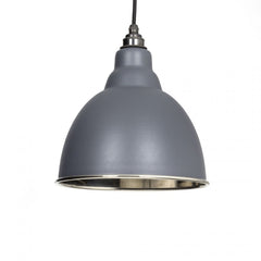 Dark Grey Brindley Pendant in Smooth Nickel