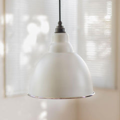 Light Grey Brindley Pendant in Smooth Nickel
