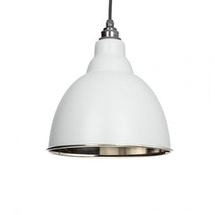 Light Grey Brindley Pendant in Smooth Nickel