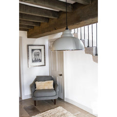 Light Grey Smooth Nickel Harborne Pendant