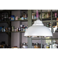 Light Grey Smooth Nickel Harborne Pendant
