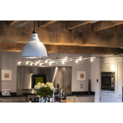 Light Grey Brindley Pendant in Hammered Nickel