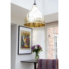 Brindley Pendant in Hammered Brass